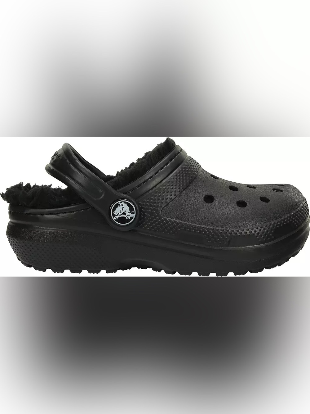 CROCS Kids Classic Lined Clog - Black - Picture 6 of 6
